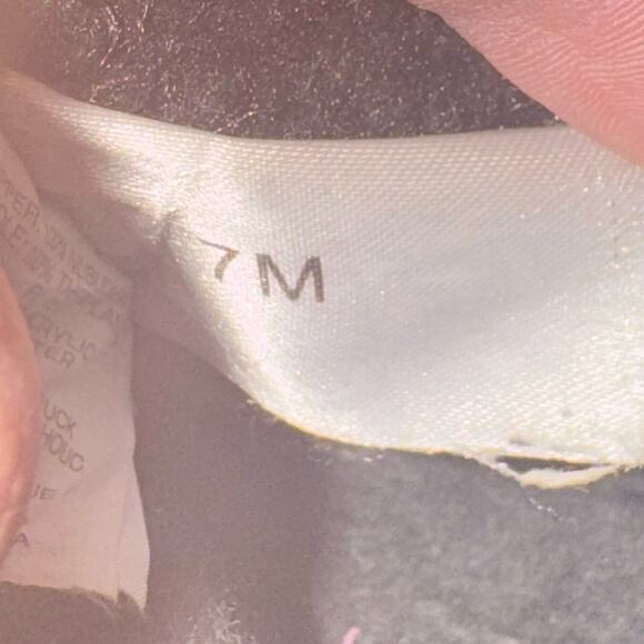 J.Crew Black Nubuck Faux Fur Lined Winter Boots Women’s Size 7M Lace-Up Hiker - Picture 6 of 8